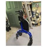 Three wheel walker sitter