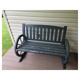 Wagon wheel bench