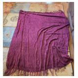 Maroon color coverlet
