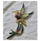 Beautiful hummingbird broach