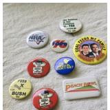 Misc pins, including Romney, Bush