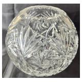 Cut glass bowl approx 7 inches tall.