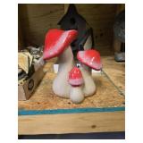 Ceramic mushroom figurine