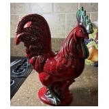 Beautiful red porcelain rooster