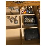 Jewelry charms contents of drawer