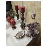 Collection of decorative bathroom accessories