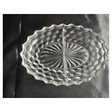 American Fostoria divided serving bowl 10 inches