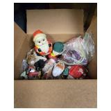 Box lot of miscellaneous christmas decor