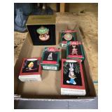 Group of Disney and hallmark ornaments