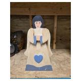 Wooden angel, 15 inches tall