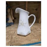 Pretty white and pink flower vase, approximately
