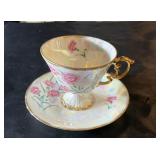 Cup and saucer, January carnation flower