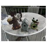 Bird houses , a fairy and frog