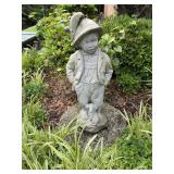 Man with  dog statue, approximately 2 inches