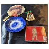 Group with Elvis CD, fan, Christmas ornament and