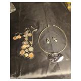 Pair of necklaces and earrings