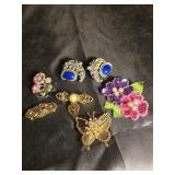 Large group of broaches and clips