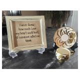 Decorative plate and saucer and Nana picture
