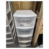 Four drawer plastic shelf
