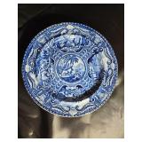 10 inch Hall blue & white plate decorated with
