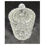 Crystal container approx 4.5 inches tall
