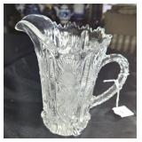 Beautiful cut glass pitcher 7.5 inches tall