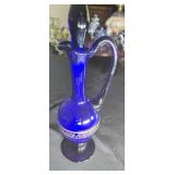 Cobalt blue decanter approx 15 inches tall