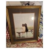 Girl and dog print