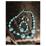 Necklace bracelet and earrings