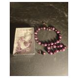 Necklace and bracelet with earrings plus floral