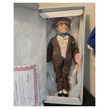 James Cagney vinyl doll with certificate of