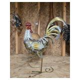 Strutting gold rooster