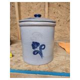Rockdale pottery canister Crock with lid