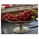 Decorative tray with grapes
