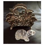 Turtle paperweight and napkin holder