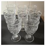 Crystal goblets, 8 piece