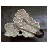 Fruit tray with tongs