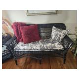 Beautiful black wicker set with cushions, 5