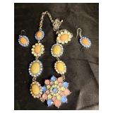 Necklace and earrings