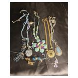 Group of necklaces and earrings