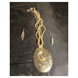 Necklace and earrings