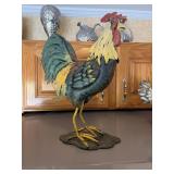 A tin decorative rooster