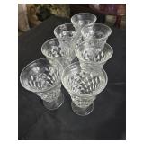 Seven america Fostoria glasses  5.75 inches tall