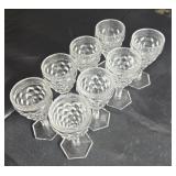 Set of 8 American Fostoria wine corduroy. 4.5