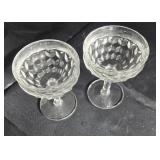 Pair of American Fostoria stems 4.75 inches tall