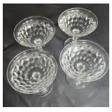 4 American Fostoria stems 4.5 tall by 4.25