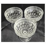 3 American Fostoria sherbert dishes
