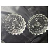 Pair of American Fostoria 3 footed bowls