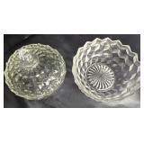 American Fostoria open and covered bowls