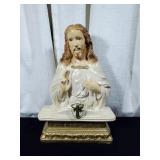God Bless our home Chalk Ware statue approx 15